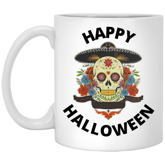 Happy Halloween / Sombrero / White Mug