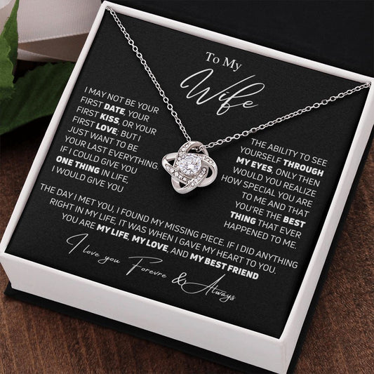 To My Wife / Love Knot Necklace / Love you forever & always / BK