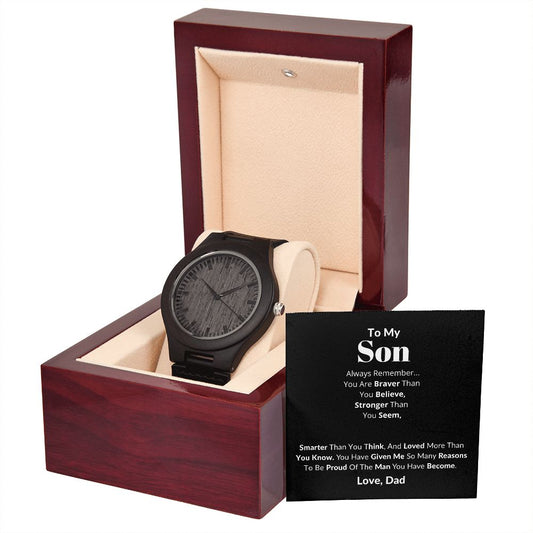 To My Son / Wooden Watch + MC (No Engraving)