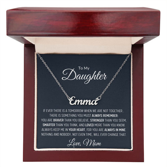 To My Daughter, Love Mom / Personalized Name Necklace