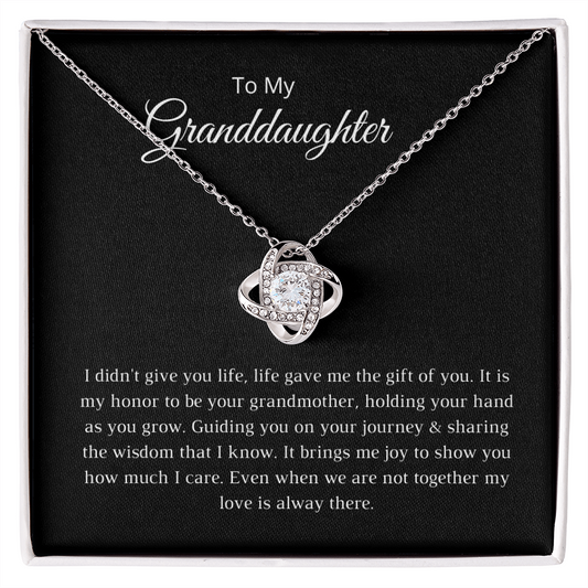 To My Granddaughter / Love Knot Necklace